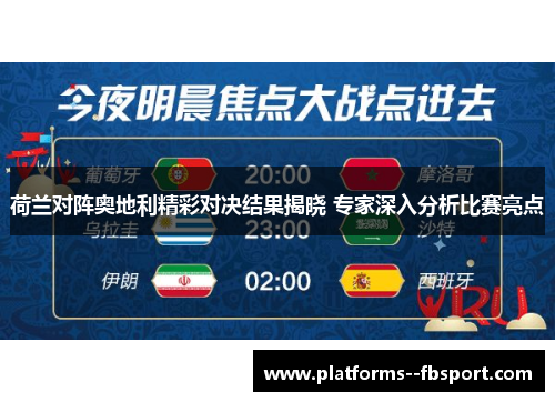 荷兰对阵奥地利精彩对决结果揭晓 专家深入分析比赛亮点 荷兰对阵奥地利精彩对决结果揭晓 专家深入分析比赛亮点